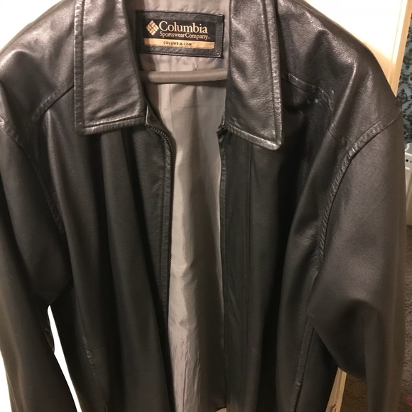 leather columbia jacket